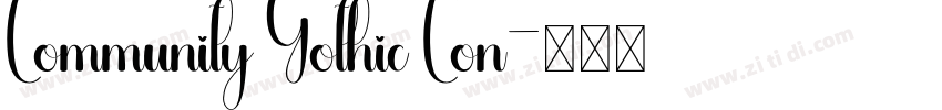 Community Gothic Con字体转换